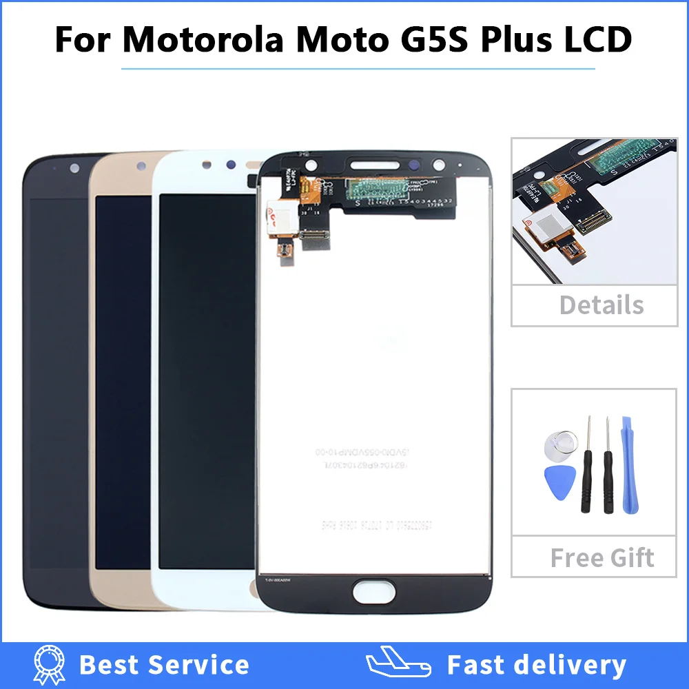 5 дюймов ЖК дисплей для Motorola Moto G5S плюс сенсорный экран XT1802 XT1803 XT1805 XT1086 дигитайзер