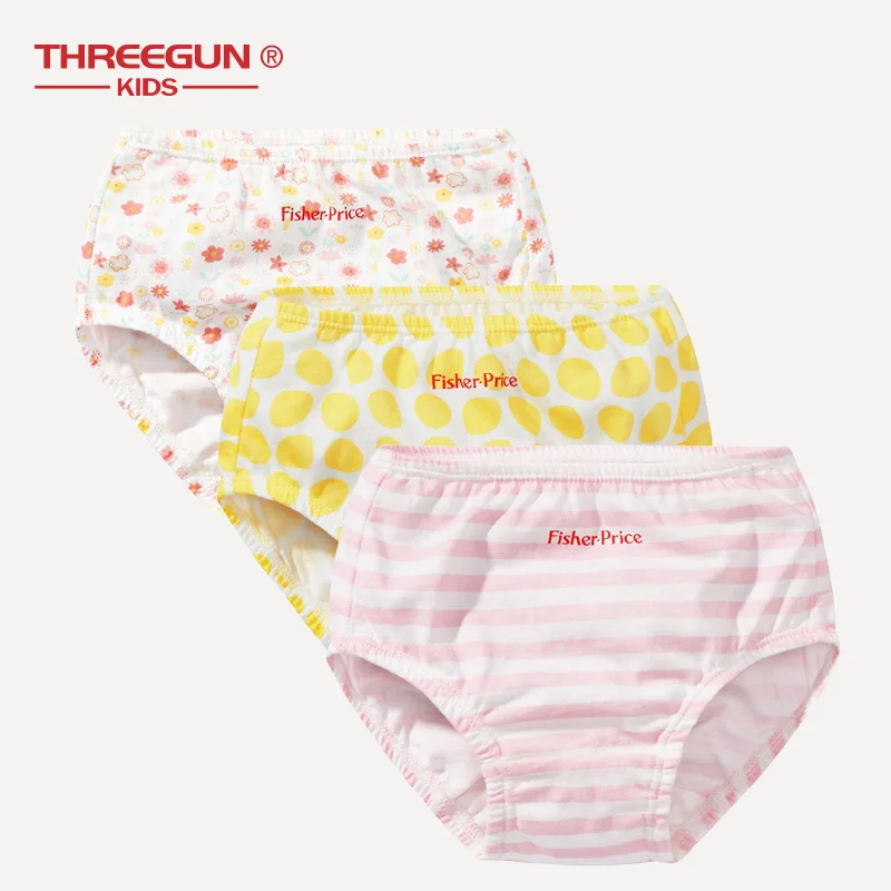 THREEGUN X Fisher-Price 2-4 Years Baby Underwear Panties Baby Girl Underwear Toddler Girl Underwear