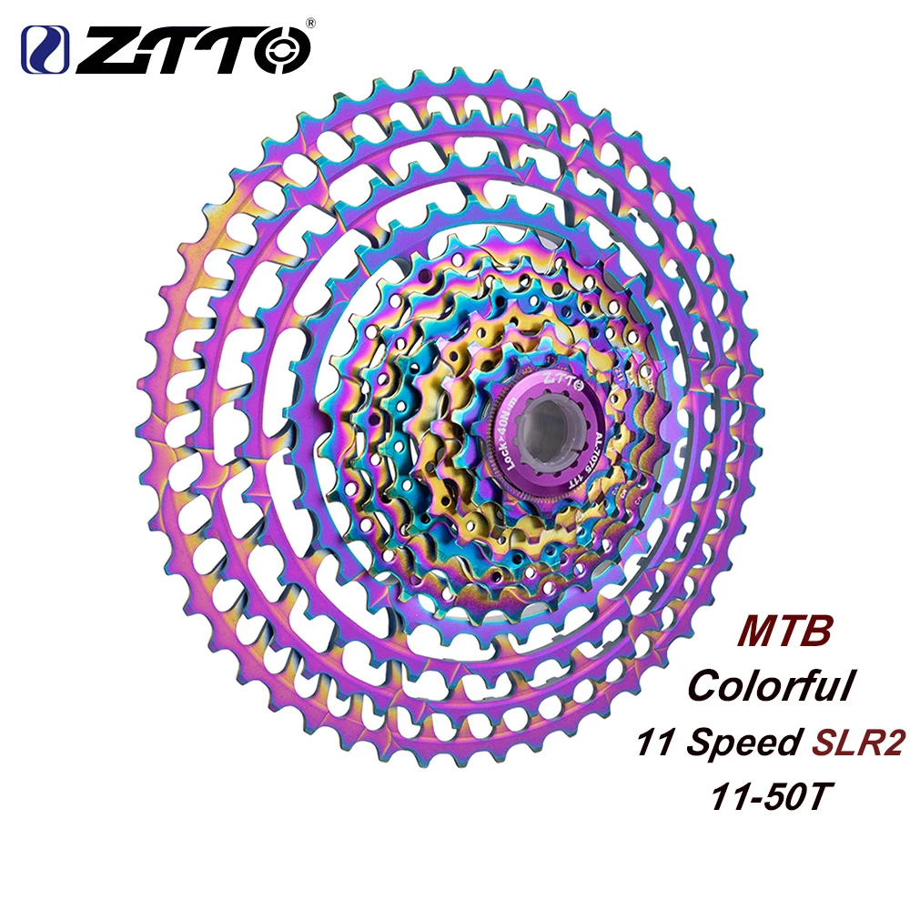 ZTTO MTB 11 S 50T SLR2 кассета Сверхлегкий цветной Freewheel 11V Speed K7 горный велосипед HG система