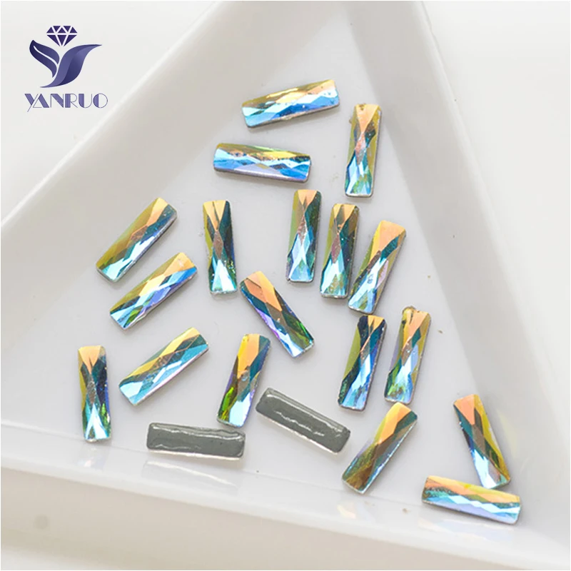 Yanruo 2352HF AB прямоугольник 2 5*9 мм с украшением в виде кристаллов Горячая фиксация