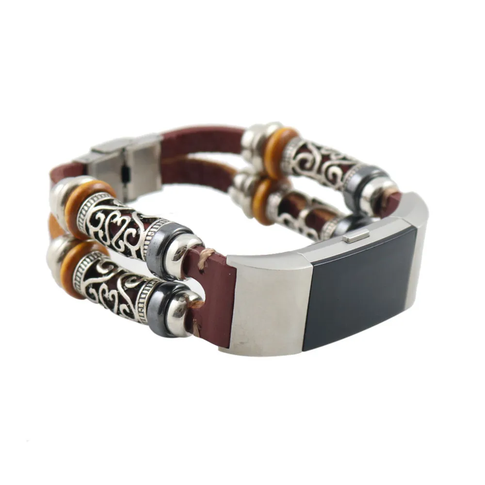 GEMIXI Watchbands Leather Strap Band Soft Stainless Steel Classic Buckle Bracelet Clasp Replacement For Fitbit Charge 2 | Наручные часы