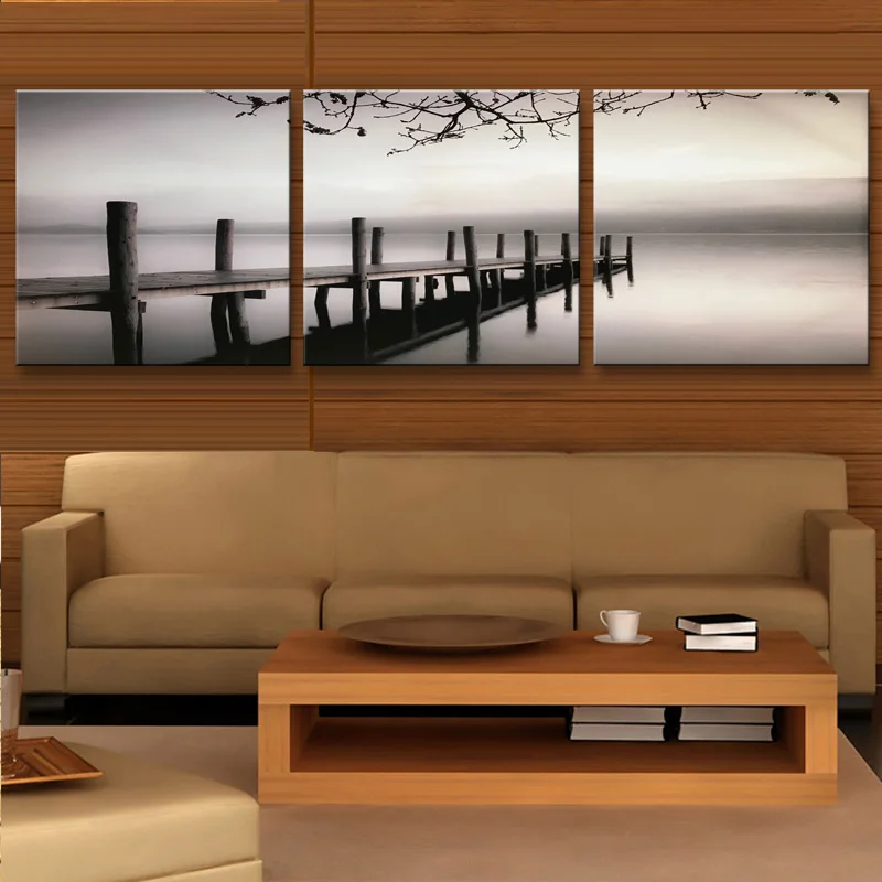

3 pieces high-definition print Landscape canvas oil painting poster and wall art living room picture PL3-026