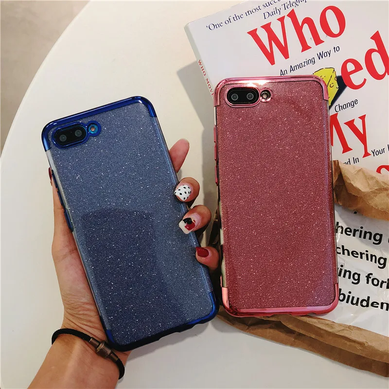 For Huawei Honor 10 10i 9 8 Lite Cover Soft Back Silicone TPU Glitter Case Y5 Y6 Prime 2018 Play P Smart Plus 2019 |