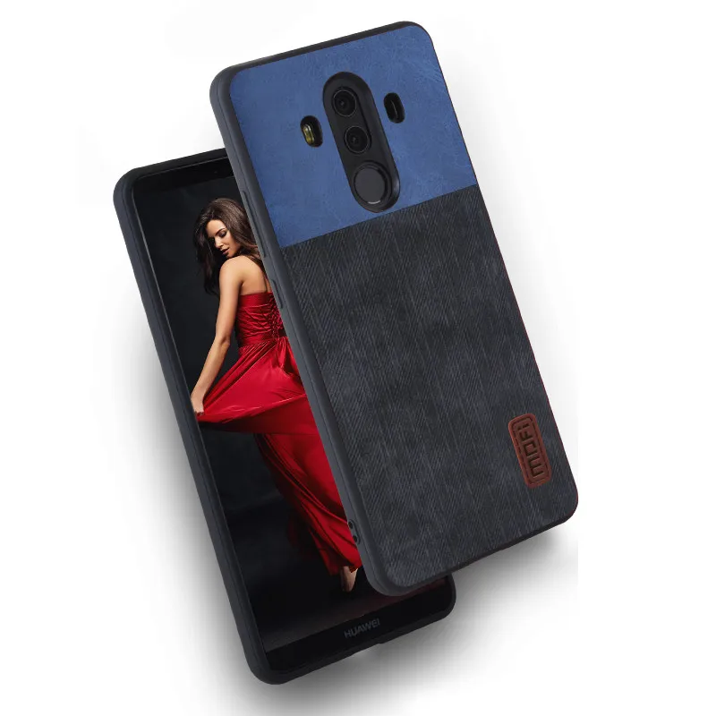 Чехол для huawei mate 10 Pro чехол джинсовый кожаный магнитная Автомобильная палка