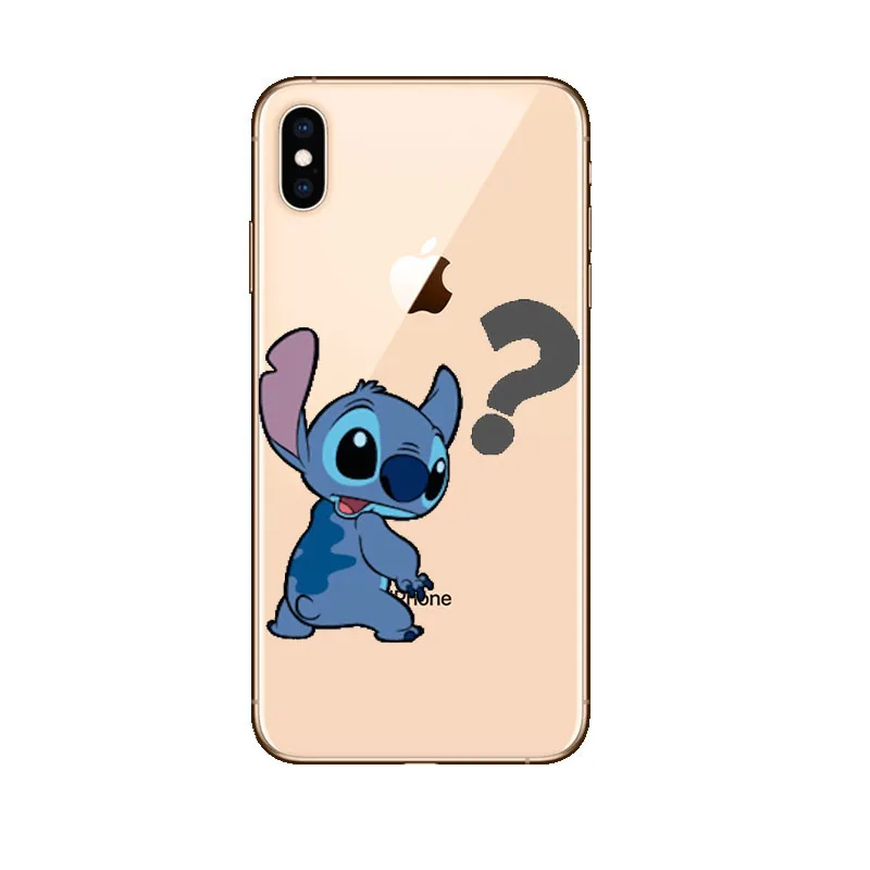 Силиконовый чехол с мультяшным рисунком для iPhone 7 милым стежком 11Pro XS MAX X XR 8 Plus 6 5S SE