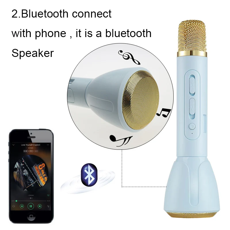 3 в 1 КТВ караоке Конденсатор Студия компьютерный микрофон пение аудио вокальный