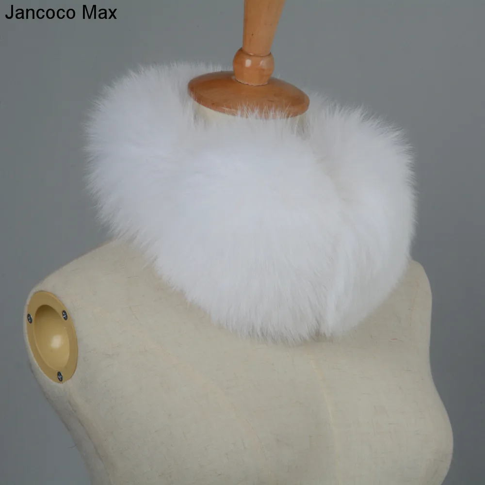 Jancoco Max+ натуральным лисьим мехом Наушники для защиты от холода, шарф, зимний теплый Одежда высшего качества шапки-ушанки Для женщин S7136