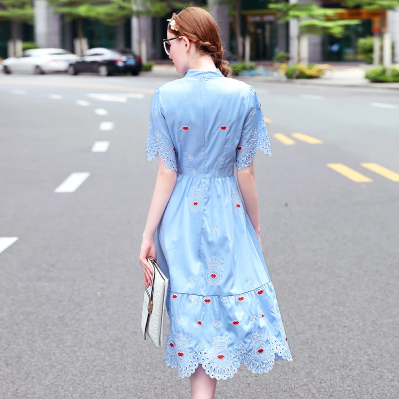 Миланское подиумное платье высокого качества весна лето 2020 новые женские модные