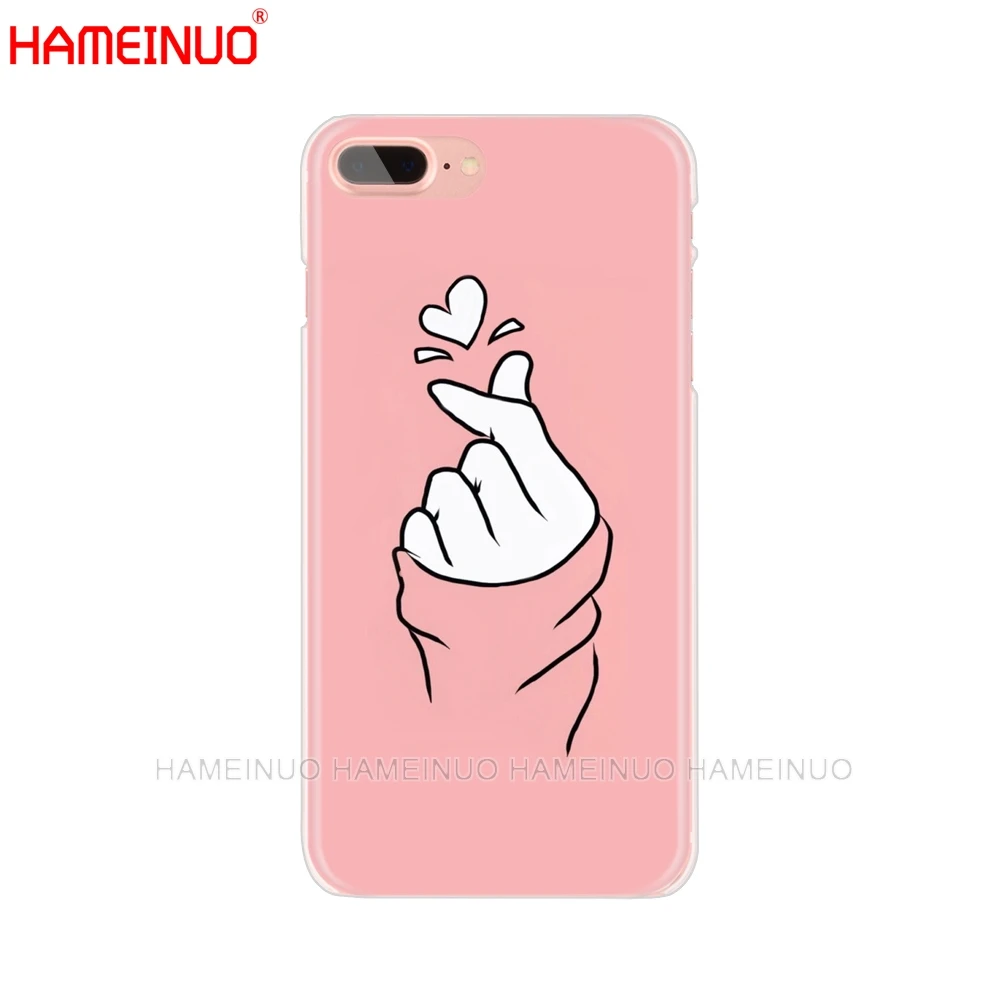 Чехол HAMEINUO для мобильного телефона черно белый с сердечком iphone X 8 7 6 4 5 6s SE 5c