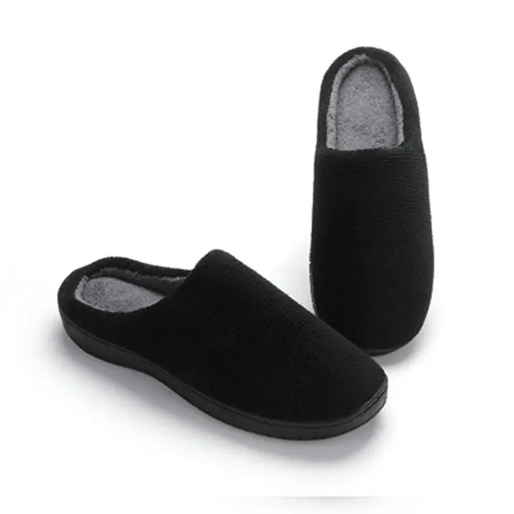 

Mens Womens Classic Memory Foam Plush House Slippers Two-Tone Slip-On Clog Scuff House Shoes Indoor Outdoor Autumn Slipper Shoes