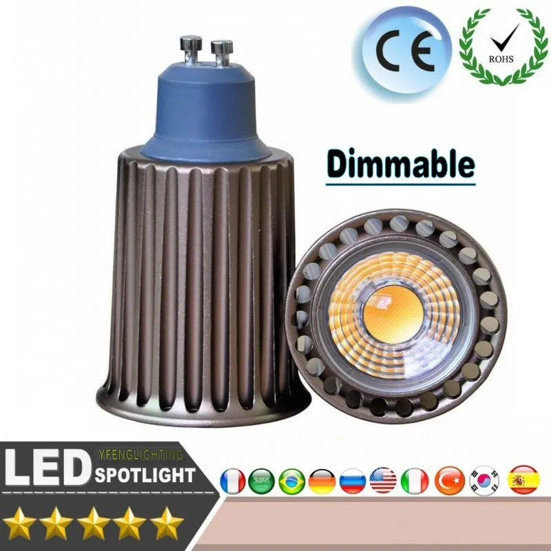 Светодиодный COB Точечный светильник E27 GU10 MR16 12V затемнения 9 Вт 12 15 20 хит продаж