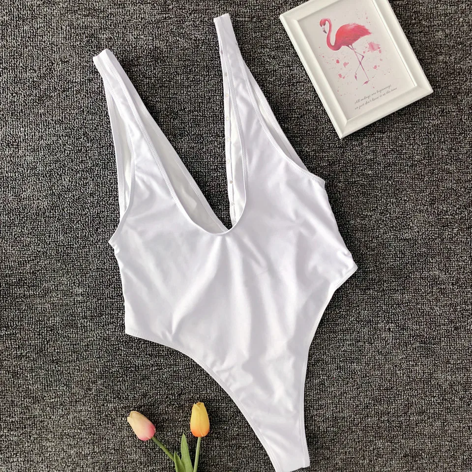 Ariel Sarah Sexy One Piece Swimsuit Women 2019 Beachwear Deep V-Neck Swimwear Bathing Suits Bodysuit Monokini | Спорт и развлечения