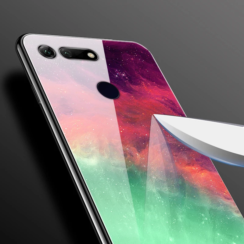 Чехол для Huawei Honor View 20 V20 чехол с рисунком жесткая задняя крышка из закаленного
