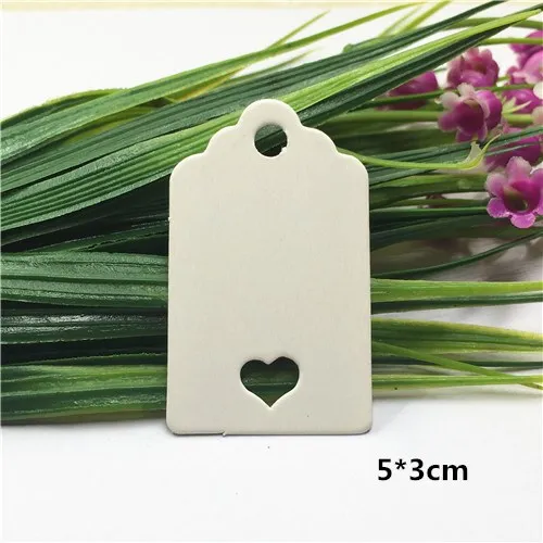 5x3cm white 100 шт/партия многостильная крафт пустая карта-метка на вешалку этикетки для карточек ручной работы в подарок крафт заметки этикетки для коробки/сумки - Цвет: 5x3cm white