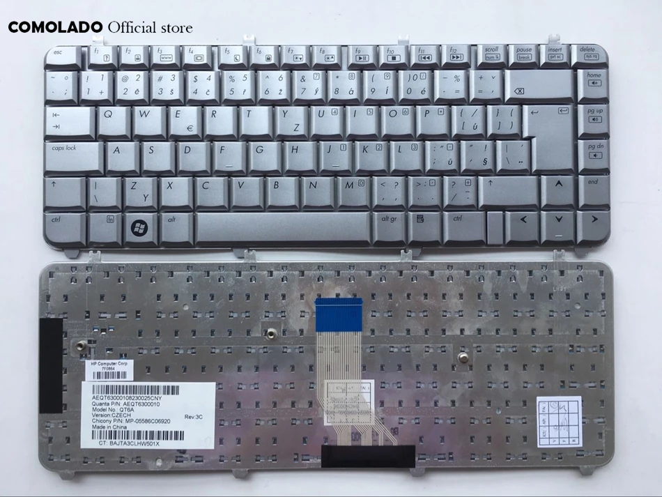 CZ Чешская Клавиатура для ноутбука HP Pavilion dv5 1000 DV5 1100 dv5t dv5z Серебряная клавиатура