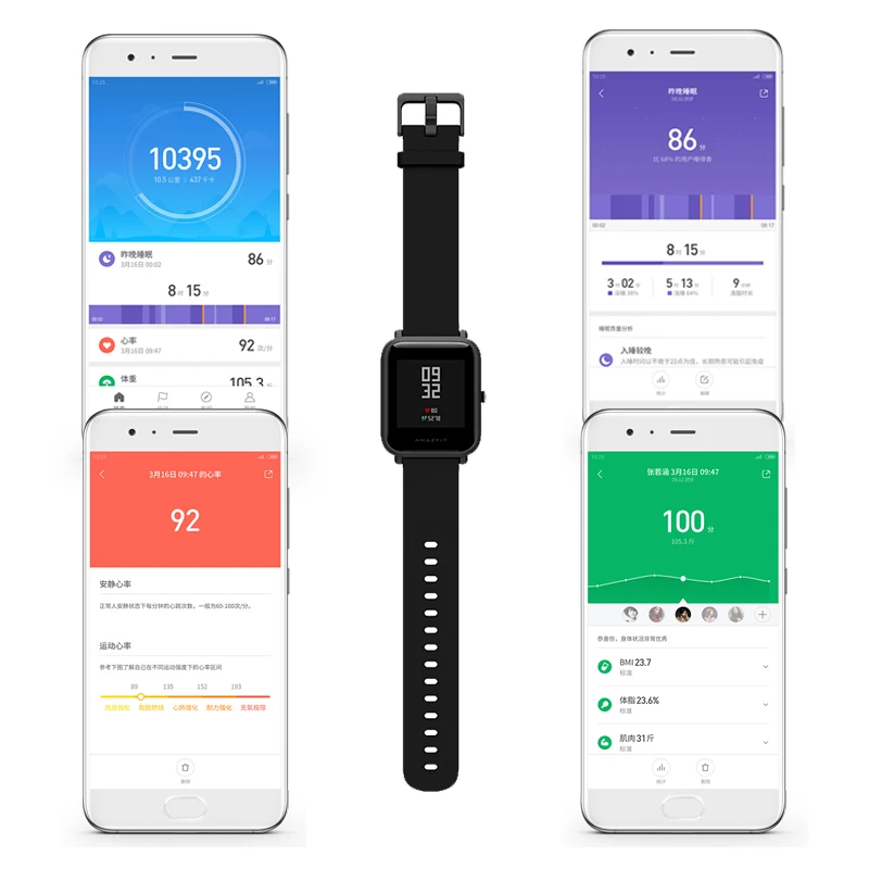 Английская версия Xiaomi Huami Amazfit Bip Pace Youth Смарт часы Mi Fit 1 28 &quotэкран 32g Ультра легкие