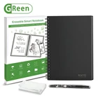 Черный экологичный ноутбук NEWYES A5, стираемая умная бумага для ноутбука многоразового использования для письма с тканью и стираемой ручкой