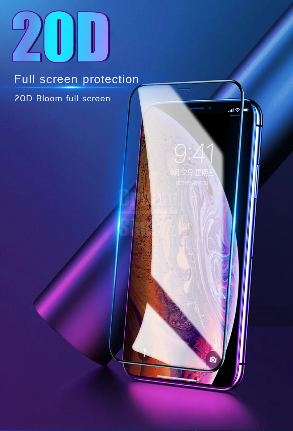 20D изогнутая пленка для экрана из закаленного стекла на IPhone XS Max XR X Защитное стекло для IPhone XR XS Max X защитное стекло