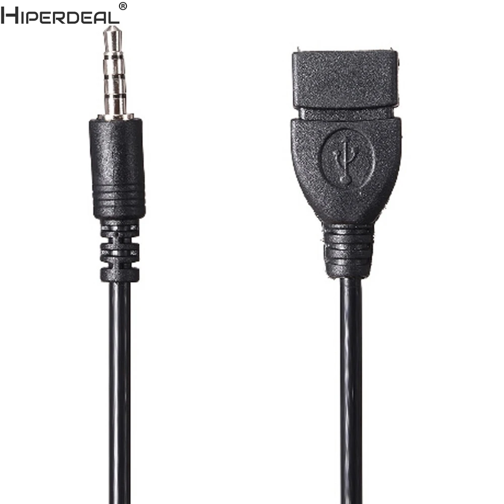 HIPERDEAL 3 5 мм аудио AUX-разъем к USB 2.0 тип A мама OTG конвертер адаптер HW | Электроника