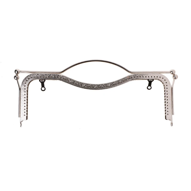 

Metal DIY 27cm Coin Purse Bag Handle Handbag Clasp Lock Arch Frame Accessories Fashion 4 Colors New Women Bags Handle 1pc