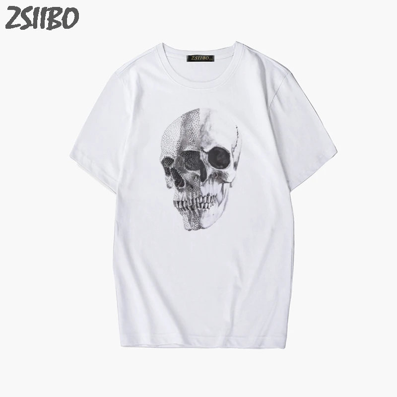 2019 New Mens Summer Skull 3D Printed Men's Short Sleeve T-shirt Casual fashion Large size XXXL Tops Tee CX2MC27 | Мужская одежда