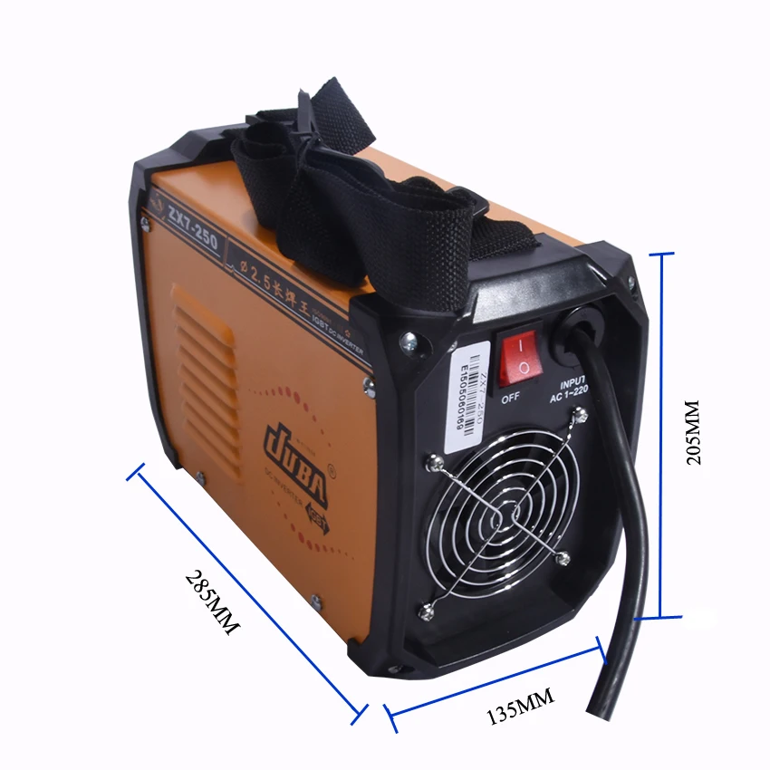 Новый 220V 6.5KW портативный сварочный аппарат IGBT инвертор дуговой ZX7 250 с держателем