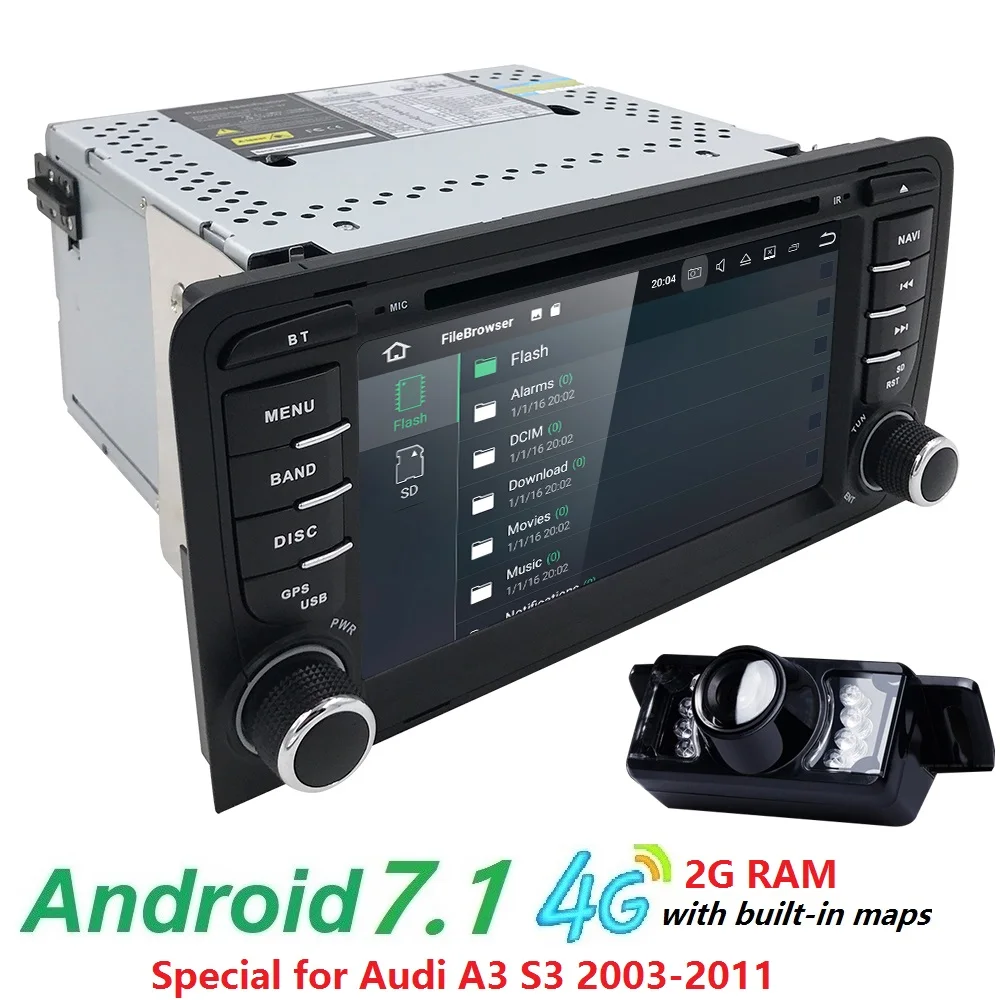 7 &quot2 Din Android 1 gps головное устройство для Audi A3/S3 2003 2004 2005 2006 2007 2008 2009 2010 2011 навигации