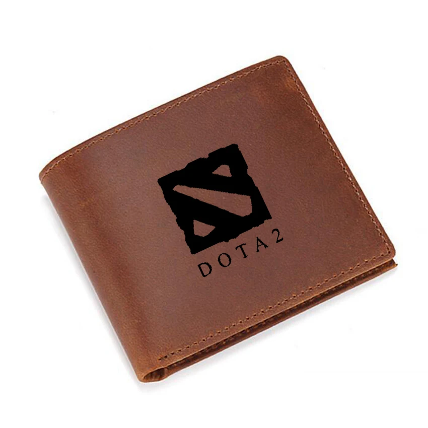 Выгравированный DOTA 2 игровой кошелек мужской подарок короткий RFID Блокировка