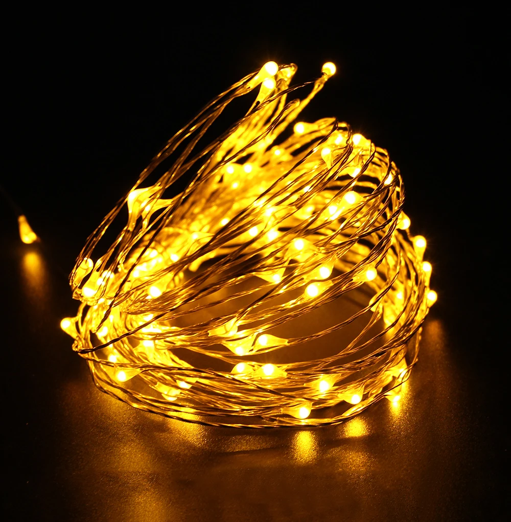 10 м 100 светодиодов медная проволока гирлянда свет Рождество сказочные огни для