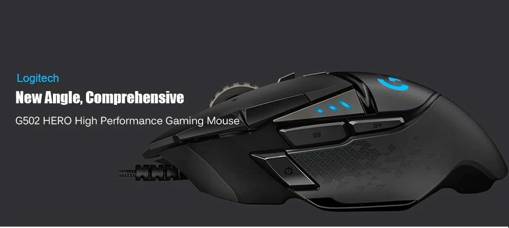 Игровая мышь logitech G502 Hero, 12000 dpi, проводная, настраиваемая, RGB, игровая мышь PROTEUS SPECTRUM с Delta Zero для всех геймеров