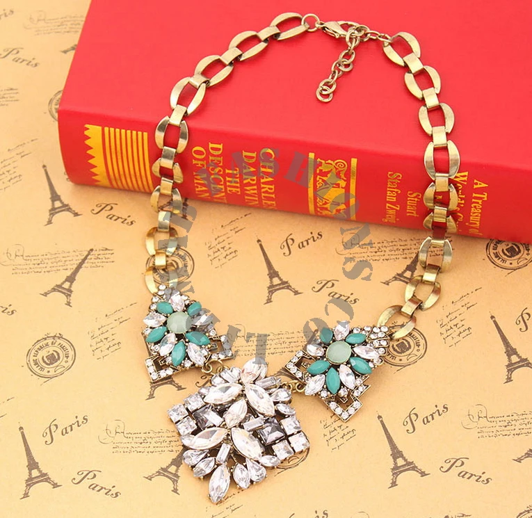 Ожерелье 2015 лучшие подвесные ретро стиль покрытием стекло посадки