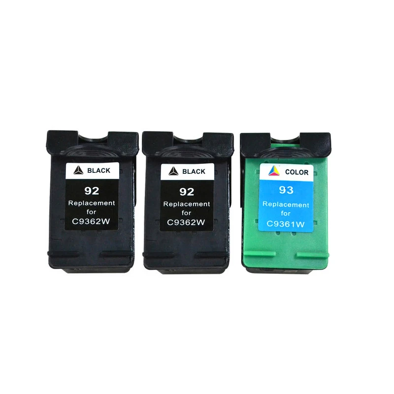 4 картриджа для чернильных принтеров 92 93 hp92 hp93 C9362WN C9361WN Photosmart 7850 C3140 C3150 C3180 C4180 PSC 1507
