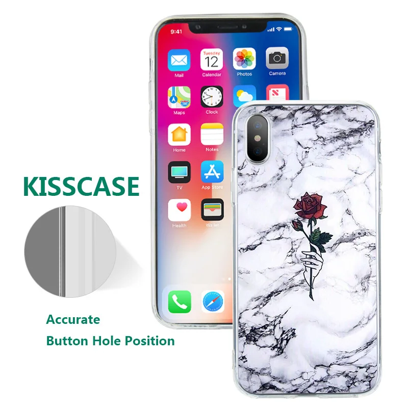 Чехол KISSCASE Rose Marble для Samsung Galaxy Note 9 8 S9 S8 Plus S7 мягкий чехол из ТПУ A3 A5 A7 J3 J5 J7 2016 2017 |