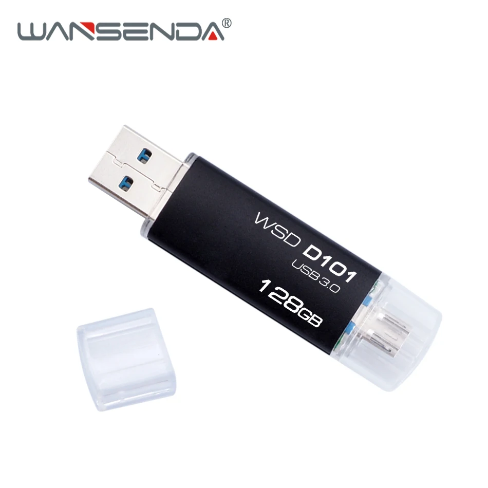 WANSENDA 2 в 1 128 Гб 64 ГБ 32 16 usb носитель 3 0 OTG 256 флеш накопитель высокоскоростной USB