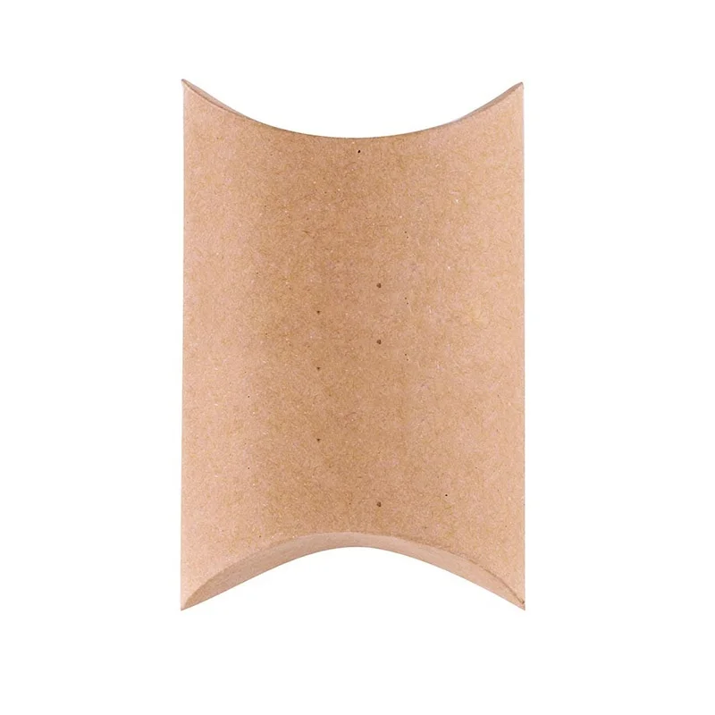 

New Paper Party Candy Boxes 100Pcs Kraft Paper Pillow Candy Box Wedding Favor Gift Party Supply [NS] BS