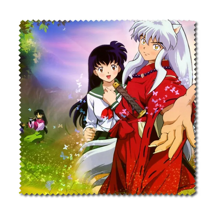 2 шт./компл. Inuyasha красочные аниме фланелевые линзы очки чистая ткань с & Moneca Stori