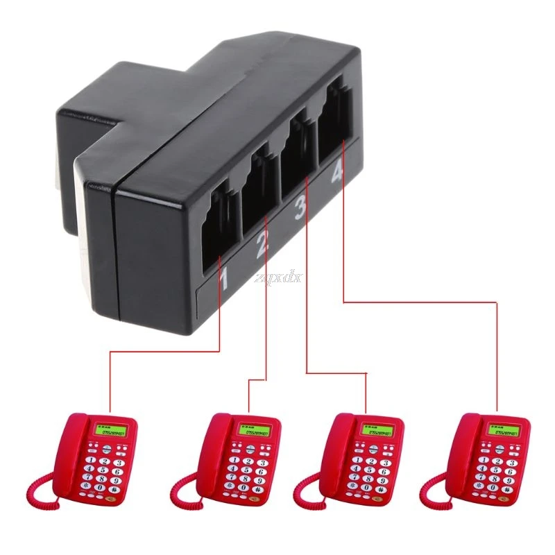 1 шт. сетевые инструменты RJ11 6P4C мама к 4 Ethernet RJ45 8P8C папа F/M адаптер конвертер кабель