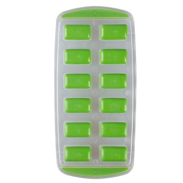 12 Cup Square Милые силиконовые формы для шоколада, ледяной кубик, лоток для замораживания, барный пудинг, желе, красочные кухонные инструменты - Цвет: 12 Cup Square
