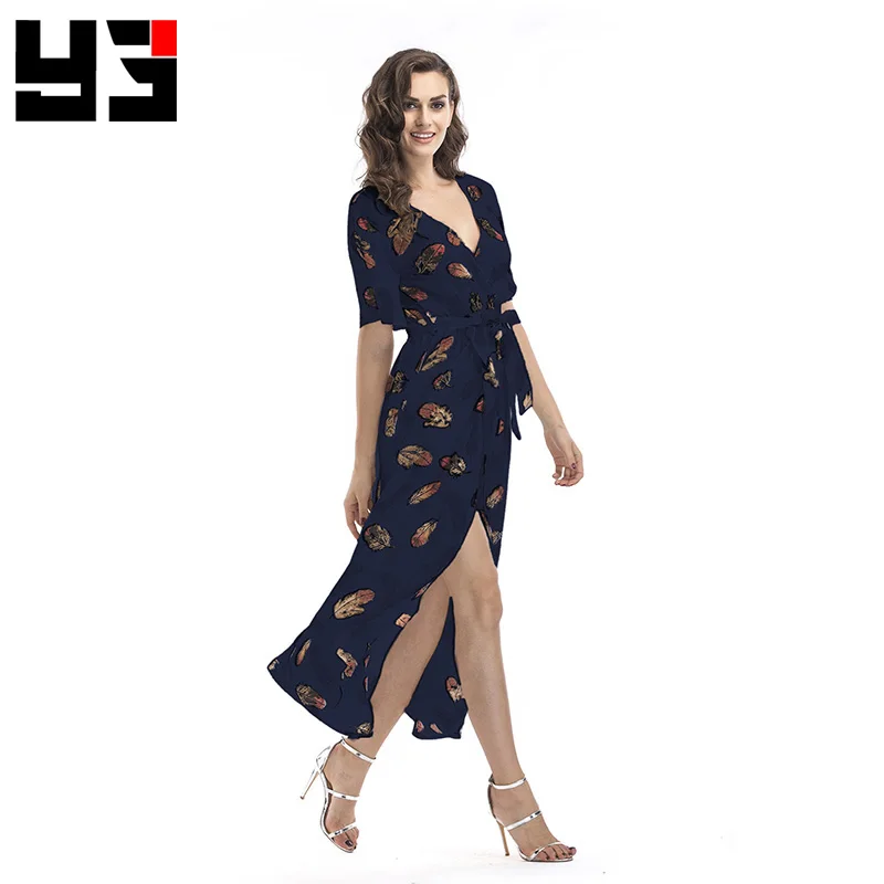 Винтажная Цветочная пляжная юбка с глубоким v образным вырезом платье короткими