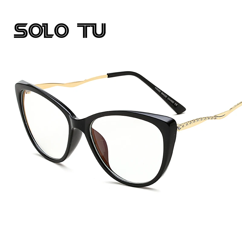 Модные женские глаз Очки Рамки оптика ясно Кошачий Глаз Солнцезащитные женщи