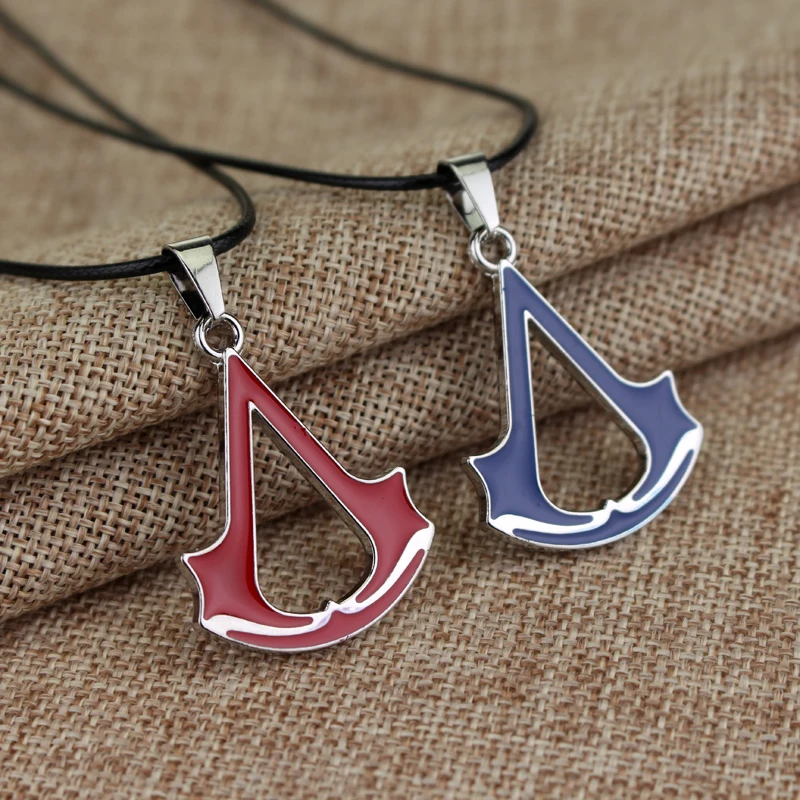 4 Color Hot Sales Fashion Cospaly Jewelry Assassins Creed Necklace Stainless Steel Pendant Necklage For Men Women Rope Chain | Украшения и