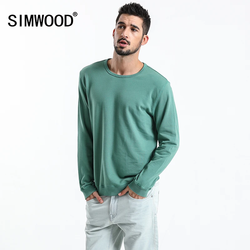 Simwood/Брендовые спортивные мужские толстовки 2019 весенние повседневные толстые с