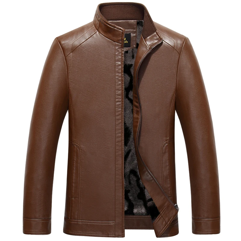 

Куртка мужская из натуральной кожи, на молнии, Осень-зима
