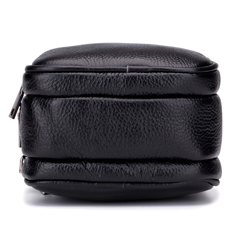 Модная трехслойная сумка на 3 молнии из натуральной коровьей кожи женские