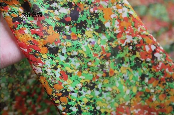 100% chiffon fabric Real silk fabrics of Rural flower color | Дом и сад