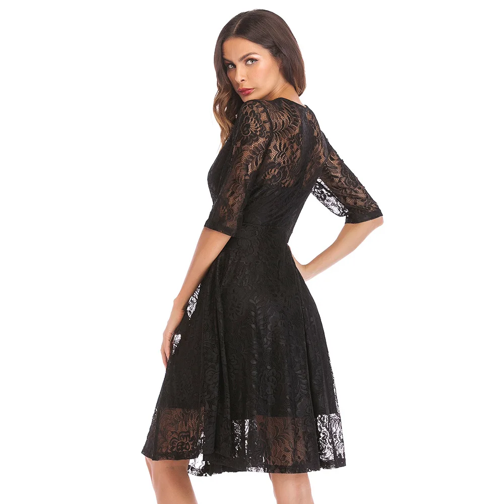 2019 Women Summer Dress Sexy & Club Party Night Elegant Casual Lace Office Midi Plus Size | Женская одежда