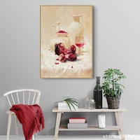 cotton no frame classical still life red pomegranate canvas printings oil painting printed on cotton wall art decoration picture