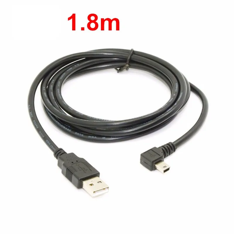 USB 2 0 папа мини левый и правый угловой 90 градусов кабель 5 м 1 8 50 см 180 для камеры MP4