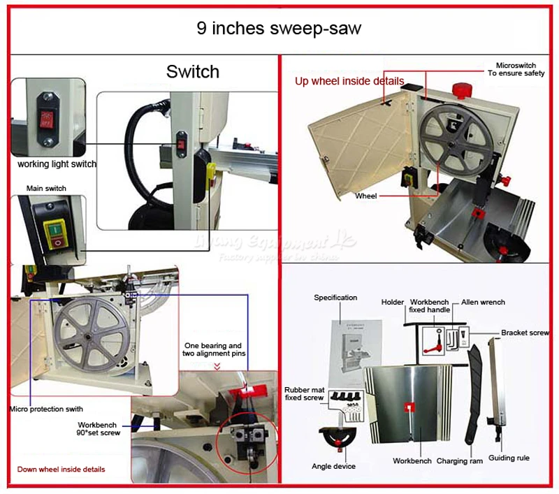

Metal band jig sawing machine mini woodworking cutting saw