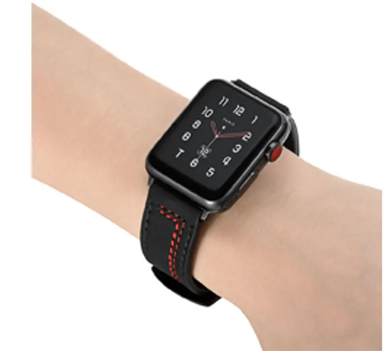 Новинка 2019 ремешок для apple watch 4 3 2 кожаный iwatch 44 мм 38 40 браслет на запястье series